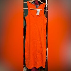 Ralph Lauren Sport Orange Tank Dress size Small NWT